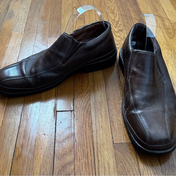 Sandro Comfort Gel Men\'s Brown Leather Slip-On dress Shoes loafers, size 11D main image 8